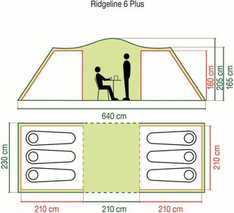Ridgeline 6+ rodinný kempový stan