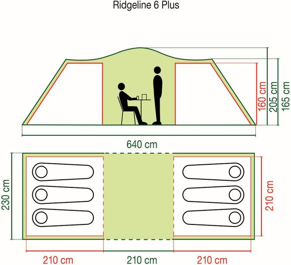 Ridgeline 6+ rodinný kempový stan