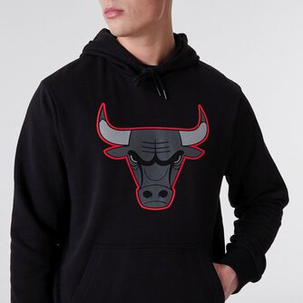 Chicago Bulls NBA Outline Logo Black mikina