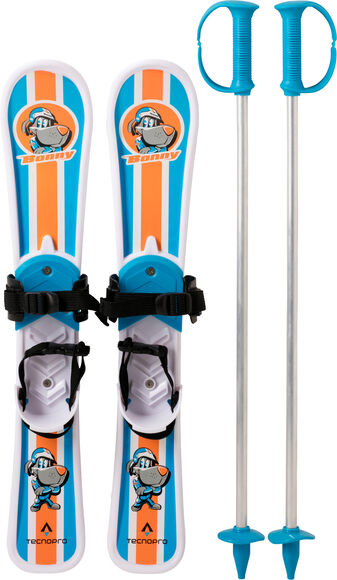 Little Warrior set dětské lyže včetně vázání a hůlkami