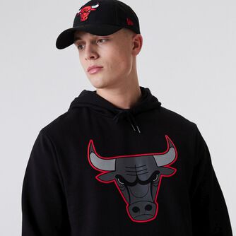 Chicago Bulls NBA Outline Logo Black mikina